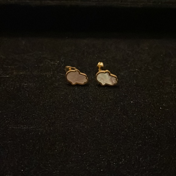 PERUVIAN Hamsa earrings with mother of Pearl 🌟 - Picture 3 of 5